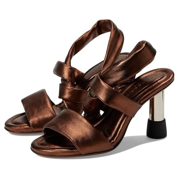 Clergerie Kae Sandals Lambskin Metal Rust - Picture 2 of 9